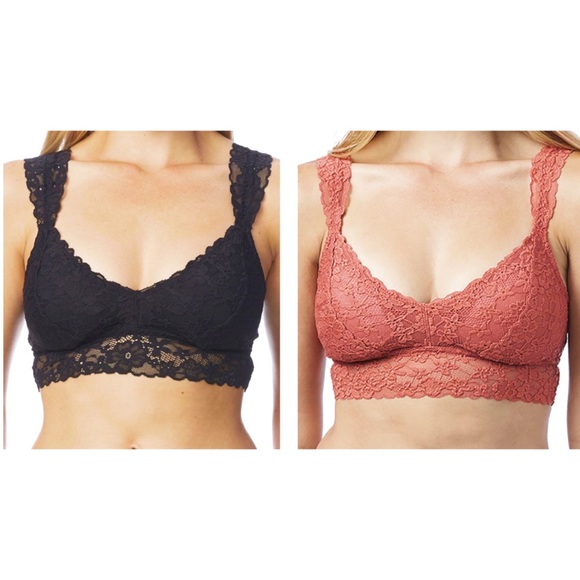 No Boundaries Women’s Black & Red Lace Convertible Bralette Bundle sz: M - Picture 1 of 9